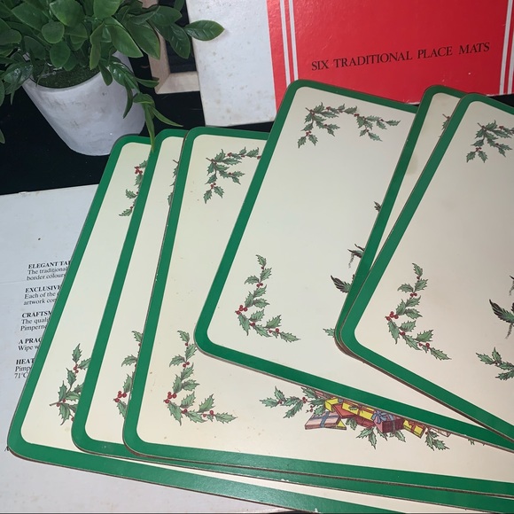 Pimpernel Holiday Spode Pimpernel Xmas Christmas Placemats Cork